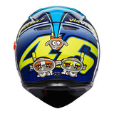 AGV K3 SV Full Face Motorcycle Helmet MISANO VALENTINO ROSSI back view