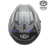 EVO RS9 Motorcycle Sunvisor Helmet ELECTRO GREY top view