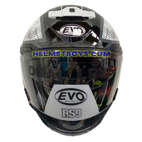 EVO RS9 sunvisor motorcycle helmet MATRIX WHITE front view