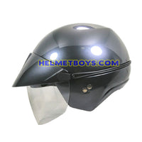 GPR AEROJET Shorty Motorcycle Helmet glossy grey side view