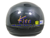 KISS Shorty Open Face Motorcycle Helmet glossy grey back view
