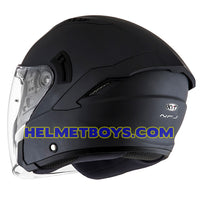 KYT NFJ Motorcycle Helmet ANTHRACITE MATT BLACK backflip2 view