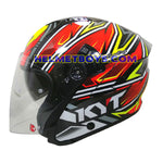 KYT NFJ Motorcycle Sunvisor Helmet FALCO side view