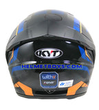 KYT NFJ Motorcycle Sunvisor Helmet RNF WITHU motogp racing team back view