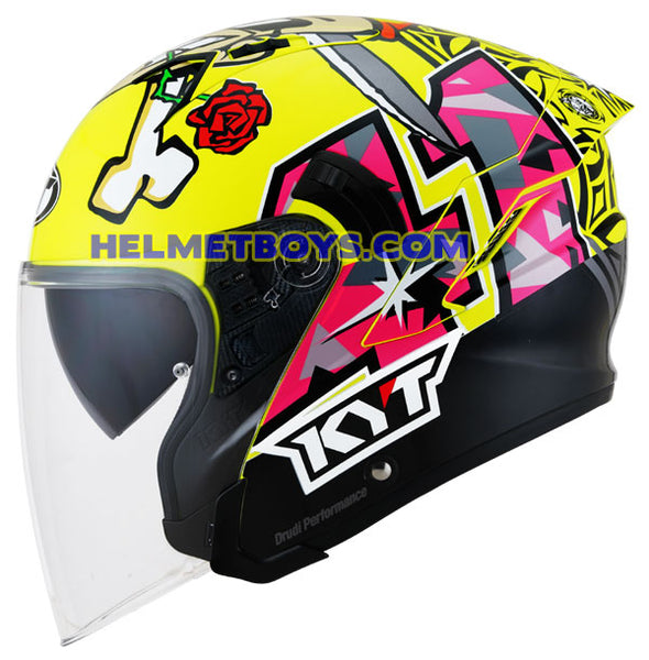 KYT NFJ Motorcycle Helmet Aleix Espargaro MISANO 2018 side view