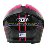 KYT NFJ Motorcycle Helmet MOTION FLUO FUXIA back view