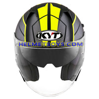 KYT NFJ Motorcycle Helmet MOTION FLUO matt yellow front view