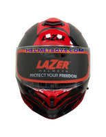 LAZER MH6 Modular Flip Up Helmet DNA RED BLACK front view