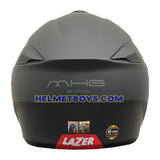 LAZER MH6 Flip Up Motorcycle Helmet matt black back view