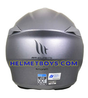 MT STORM Flip Up Motorcycle Helmet anthracite grey matt back view