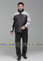 NANSHI Premium Motorcycle Waterproof Rainjacket grey model 02