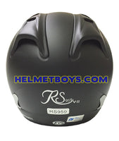 EVO RS 959 motorcycle helmet matt black back view