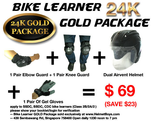 SSDC BBDC CDC motorcycle learner student gold 24K package