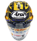ARAI VZRAM SAMURAI GOLD motorcycle helmet front view