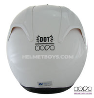 NOVA R606 motorcycle helmet pearl white slant back