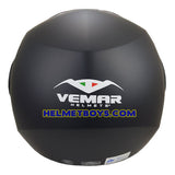 VEMAR BREEZE 3/4 jet style open face motorcycle helmet back full view