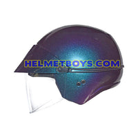 GPR AEROJET DRAGON BLUE Shorty Open Face Helmet side view