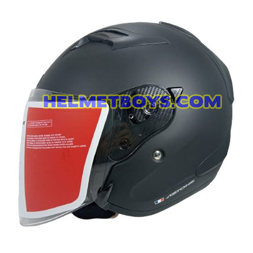 ASTONE Motorcycle Open Face Helmet Sharp Visor side view