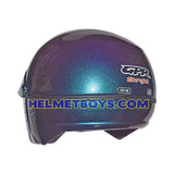 GPR AEROJET DRAGON BLUE Shorty Open Face Helmet back view