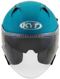 KYT NFJ Motorcycle Sunvisor Helmet EMERALD GREEN front view
