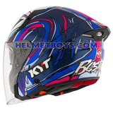 KYT TTR JET Motorcycle Sunvisor Helmet Enea Bastianini leftback view