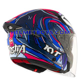 KYT TTR JET Motorcycle Sunvisor Helmet Enea Bastianini rightback view