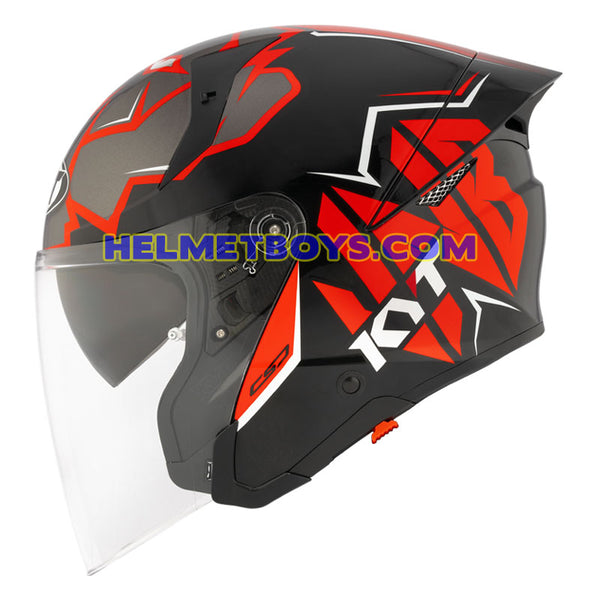 KYT TTR JET Motorcycle Sunvisor Helmet NICOLO BULEGA side view