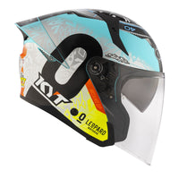 KYT TTR JET Motorcycle Sunvisor Helmet DENNIS FOGGIA MISANO right side view