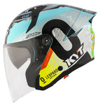 KYT TTR JET Motorcycle Sunvisor Helmet DENNIS FOGGIA MISANO side view