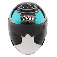 KYT TTR JET Motorcycle Sunvisor Helmet DENNIS FOGGIA MISANO front view