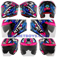 KYT TTR JET Motorcycle Sunvisor Helmet KASMA DANIEL collage