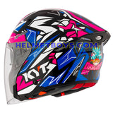 KYT TTR JET Motorcycle Sunvisor Helmet KASMA DANIEL left back view