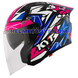 KYT TTR JET Motorcycle Sunvisor Helmet KASMA DANIEL side view