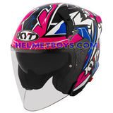 KYT TTR JET Motorcycle Sunvisor Helmet KASMA DANIEL slant view