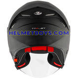 KYT TTR JET Motorcycle Sunvisor Helmet matt black back view