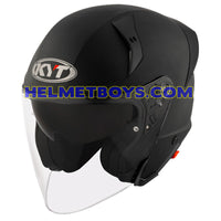 KYT TTR JET Motorcycle Sunvisor Helmet matt black slant view