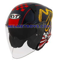 KYT TTR JET Motorcycle Sunvisor Helmet SEPANG slant view