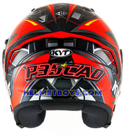 KYT NFJ Motorcycle Sunvisor Helmet PESCAO back view