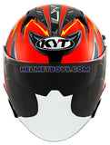 KYT NFJ Motorcycle Sunvisor Helmet PESCAO front view