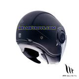 MT VIALE JET 3/4 motorcycle Helmet matt black back view