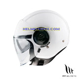 MT VIALE JET 3/4 motorcycle Helmet white side view