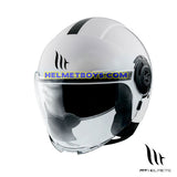 MT VIALE JET 3/4 motorcycle Helmet white slant view