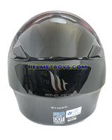 MT STORM Flip Up Motorcycle Helmet glossy black back view