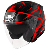 SUOMY SPEEDJET Motorcycle Sunvisor Helmet red fluo slant view