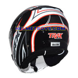 TRAX FG-TEC G4 sunvisor motorcycle helmet backflip view 