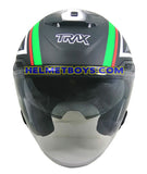 TRAX FG-TEC ITALIA BLACK sunvisor motorcycle helmet front view 