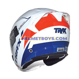 TRAX FG-TEC G3 sunvisor motorcycle helmet backflip view 