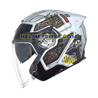TRAX FG-TEC G6 sunvisor motorcycle helmet side view 