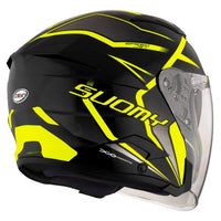 SUOMY SPEEDJET Motorcycle Sunvisor Helmet yellow fluo backflip view