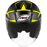 SUOMY SPEEDJET Motorcycle Sunvisor Helmet yellow fluo front view